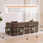 Canapé-lit convertible modulable en velours côtelé de 78,7 po avec oreiller, accoudoirs et dossier – peu encombrant, multiposition