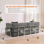 Canapé-lit convertible modulable en velours côtelé de 78,7 po avec oreiller, accoudoirs et dossier – peu encombrant, multiposition