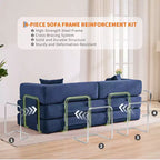 Canapé-lit convertible modulable en velours côtelé de 78,7 po avec oreiller, accoudoirs et dossier – peu encombrant, multiposition