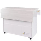 HomyCasa Kitchen Island Cart with Tilt-Out Trash Storage and Rolling Wheels, White
