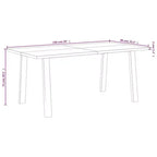 VidaXL Industrial Dining Table in Solid Acacia Wood