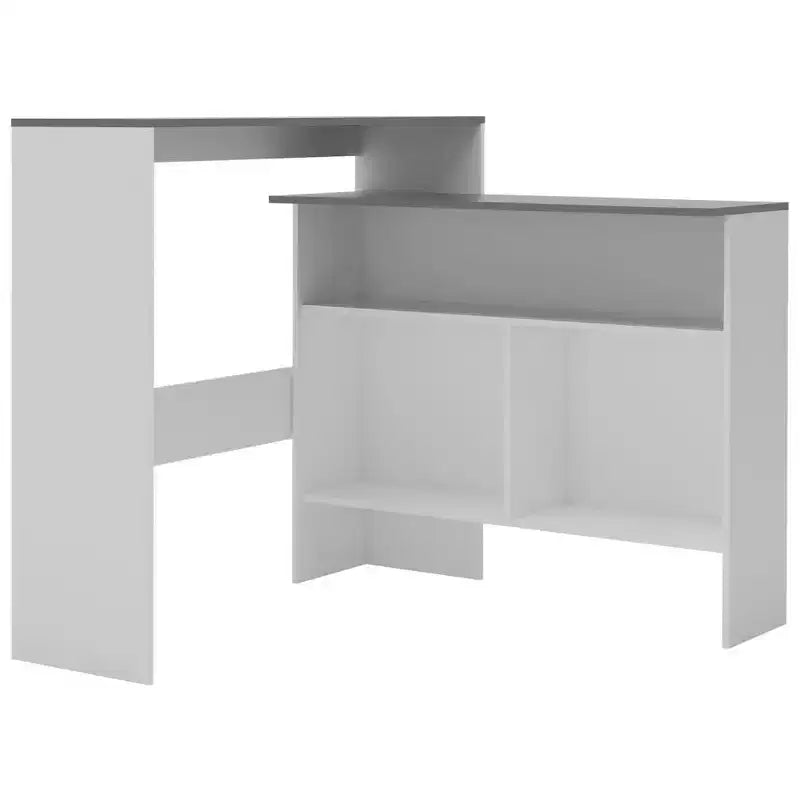 vidaXL Table de bar Table haute Table de bistrot pour cuisine avec 2 plateaux de table