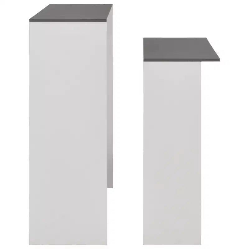 vidaXL Table de bar Table haute Table de bistrot pour cuisine avec 2 plateaux de table