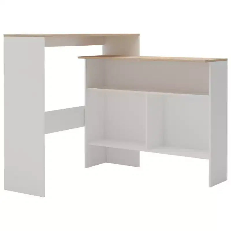 vidaXL Table de bar Table haute Table de bistrot pour cuisine avec 2 plateaux de table