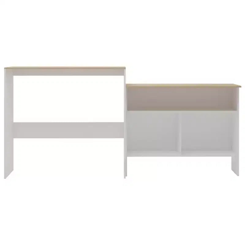 vidaXL Table de bar Table haute Table de bistrot pour cuisine avec 2 plateaux de table