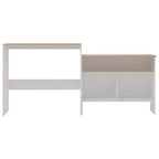 vidaXL Table de bar Table haute Table de bistrot pour cuisine avec 2 plateaux de table