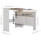 vidaXL Table de bar Table haute Table de bistrot pour cuisine avec 2 plateaux de table