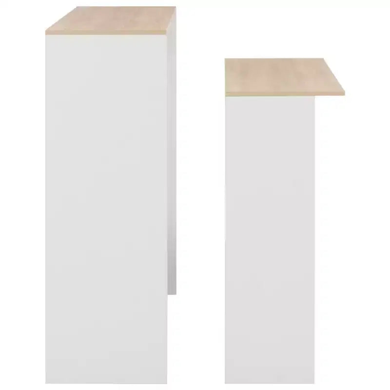 vidaXL Table de bar Table haute Table de bistrot pour cuisine avec 2 plateaux de table
