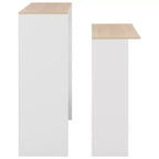 vidaXL Table de bar Table haute Table de bistrot pour cuisine avec 2 plateaux de table