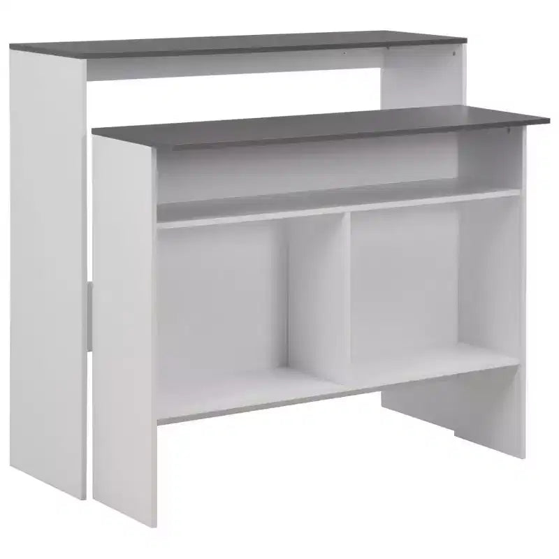 vidaXL Table de bar Table haute Table de bistrot pour cuisine avec 2 plateaux de table