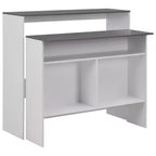 vidaXL Table de bar Table haute Table de bistrot pour cuisine avec 2 plateaux de table