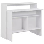 vidaXL Table de bar Table haute Table de bistrot pour cuisine avec 2 plateaux de table