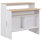 vidaXL Table de bar Table haute Table de bistrot pour cuisine avec 2 plateaux de table