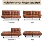 Dyonery Canapé-lit Futon Convertible 71", Canapé Futon Confortable, Canapé-lit Inclinable en Mousse à Mémoire de Forme pour Salon, Bureau, Appartement