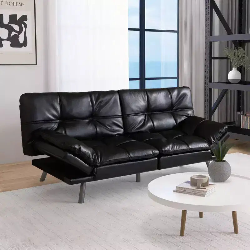 Dyonery Canapé-lit Futon Convertible 71", Canapé Futon Confortable, Canapé-lit Inclinable en Mousse à Mémoire de Forme pour Salon, Bureau, Appartement