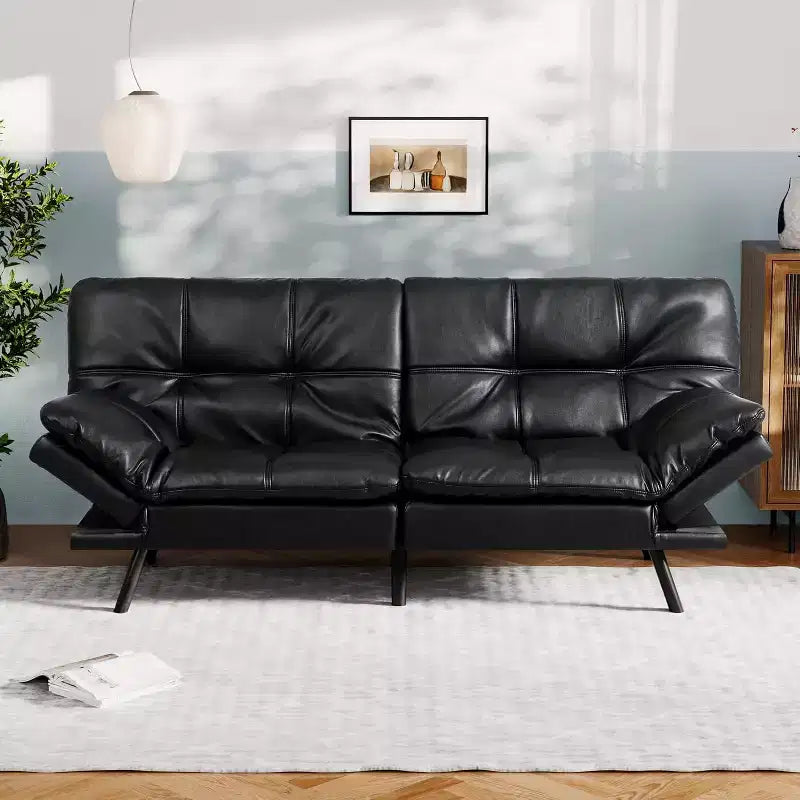 Dyonery Canapé-lit Futon Convertible 71", Canapé Futon Confortable, Canapé-lit Inclinable en Mousse à Mémoire de Forme pour Salon, Bureau, Appartement