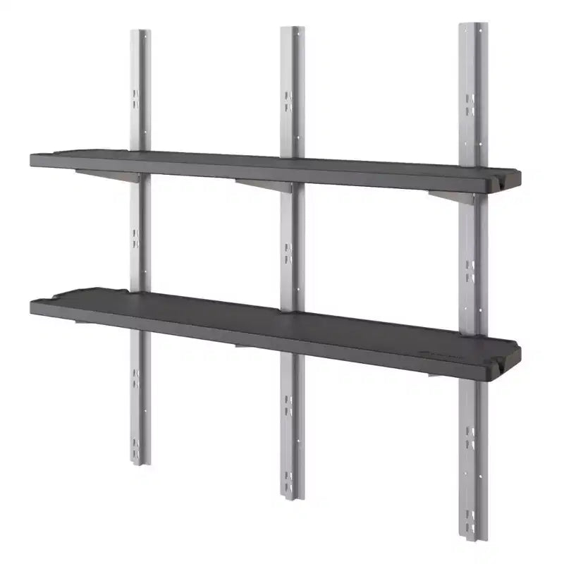 Kit de 4 étagères verticales Suncast pour abri de jardin, montage mural peu encombrant, rangement extérieur, noir