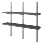 Kit de 4 étagères verticales Suncast pour abri de jardin, montage mural peu encombrant, rangement extérieur, noir