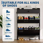 Shoe Storage Cabinet with 2 Flip Drawer, Shoes Organizer with with Top Drawer, Adjustable Shoe Rack