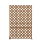MAYEERTY Laurence Diamond Brown Galvanized Steel Room Divider, 72x47x16, 3-Piece Classic Privacy Screen