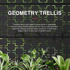 Jardinière MAYEERTY en fer forgé avec treillis (carré 01), 72x35x16, jardinière d'extérieur 5 pièces
