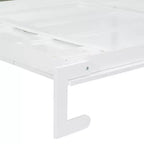 Whisen Queen Murphy Bed Wall Bed & Bed Frame with Beige Sofa and Shelves, Green Panel
