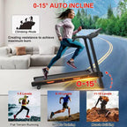 Tapis Roulant Pliable Redliro pour la Maison – Capacité 180 kg, Inclinaison Automatique, Compact et Silencieux, Idéal pour la Marche, la Course et le Fitness à Domicile