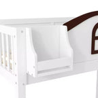 Luxystar Twin over Full Bunk Bed with Slide, Shelves, Storage Staircaseand Wardrobe for Kids' Room