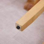 GDFStudio Haven – Chaises de salle à manger en bois rembourrées en lin avec dossier en corde (lot de 2)