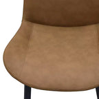 Chaise de salle à manger moderne Kelila GDFStudio, revêtement en similicuir et pieds en métal