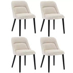 Dining Chairs Set of 4, Comfortable Side Chairs with High-Back Linen Fabric, Modern Dining Chair for Kitchen, Dining Room, Cafe, Living Room