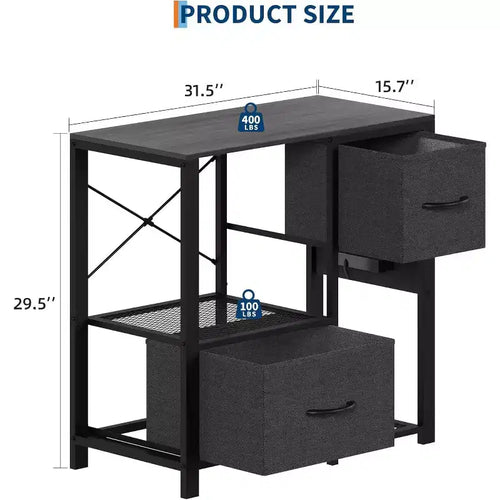 Meuble pour aquarium de 75-110 litres avec prises électriques, table d'aquarium en métal et bois robuste avec étagère de rangement pour salon