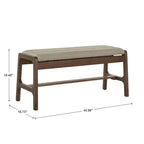 Abstergo Modern Scandinavian Wood Finish Bench - iNSPIRE Q