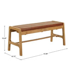 Abstergo Modern Scandinavian Wood Finish Bench - iNSPIRE Q