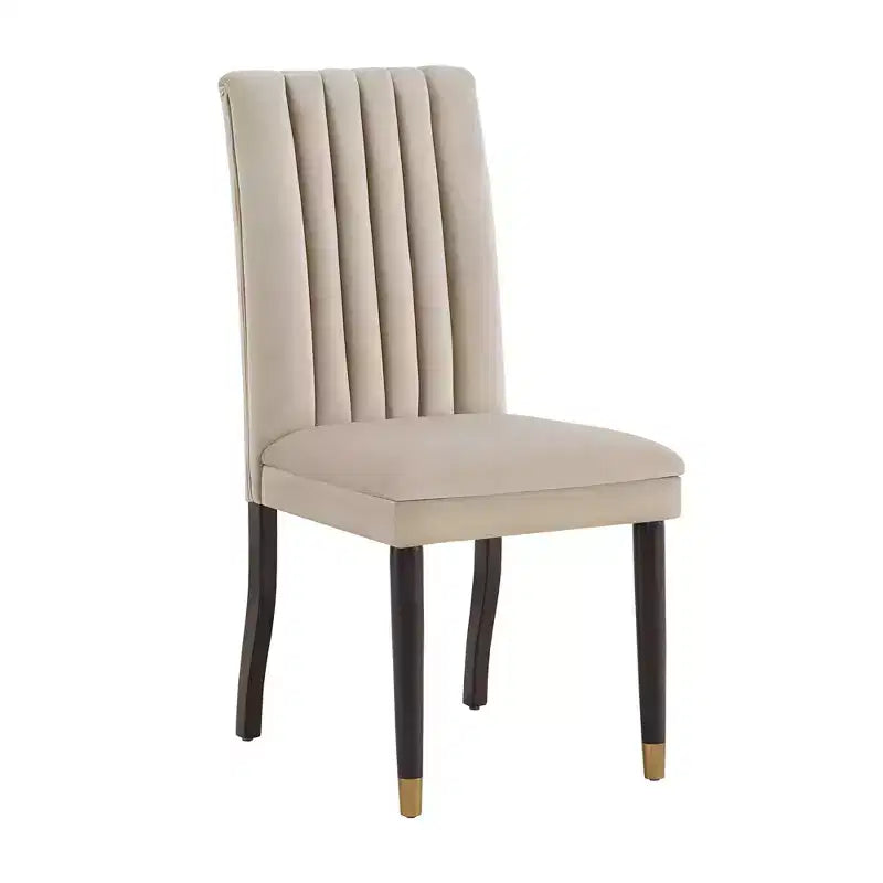 Chaises de salle à manger Pruett Velvet Channel Back (lot de 2) - iNSPIREQ