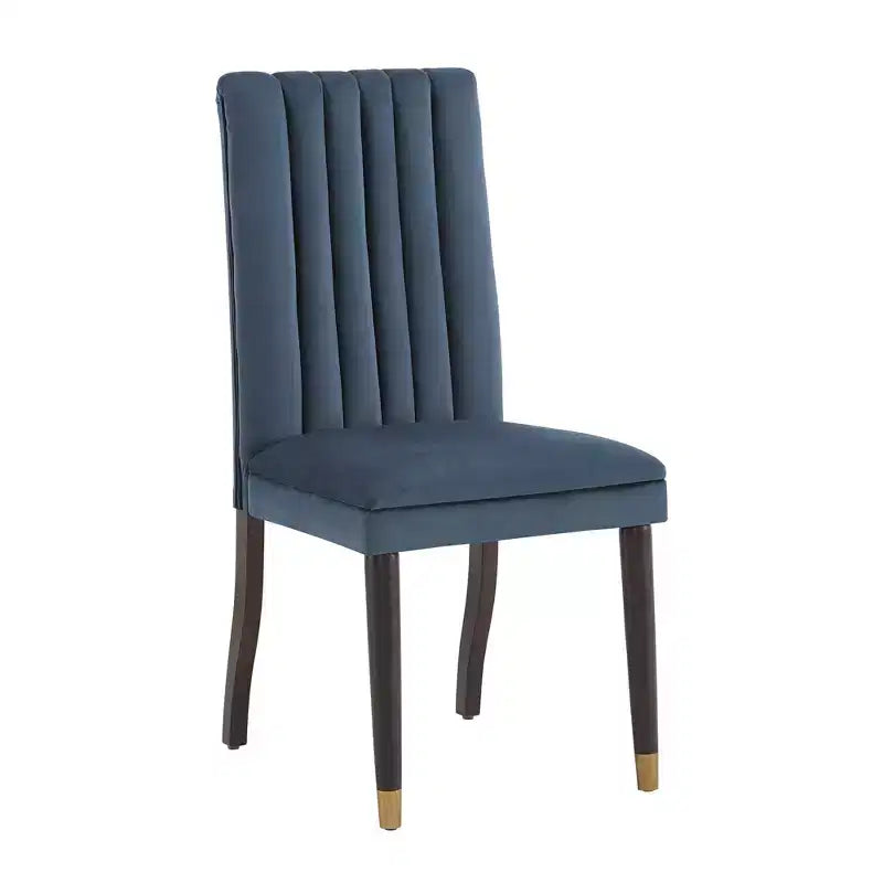 Chaises de salle à manger Pruett Velvet Channel Back (lot de 2) - iNSPIREQ