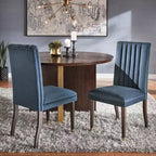 Chaises de salle à manger Pruett Velvet Channel Back (lot de 2) - iNSPIREQ