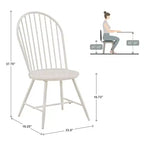 Chaise d'appoint en métal Norfolk Hoop High Back Windsor avec siège en bois (lot de 2) - iNSPIREQ