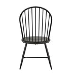Chaise d'appoint en métal Norfolk Hoop High Back Windsor avec siège en bois (lot de 2) - iNSPIREQ