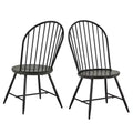 Norfolk Hoop High Back Windsor Metal Side Chair with Wood Seat (Set of 2) - iNSPIREQ