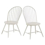 Chaise d'appoint en métal Norfolk Hoop High Back Windsor avec siège en bois (lot de 2) - iNSPIREQ