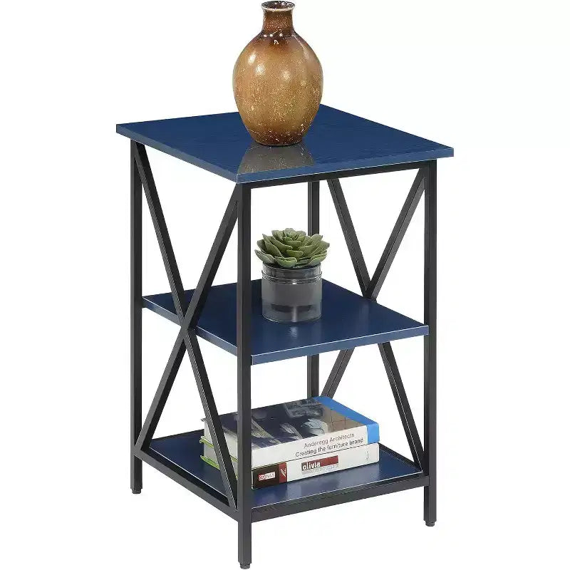 Table d'appoint rectangulaire en métal HomeStock 1 pièce