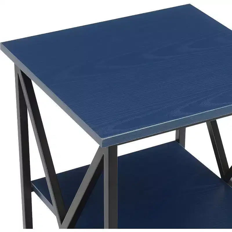 Table d'appoint rectangulaire en métal HomeStock 1 pièce