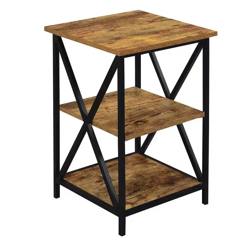 Table d'appoint rectangulaire en métal HomeStock 1 pièce