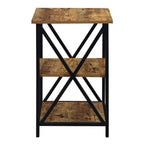 Table d'appoint rectangulaire en métal HomeStock 1 pièce