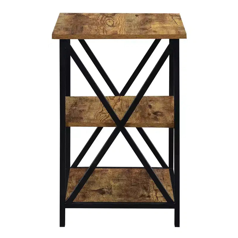 Table d'appoint rectangulaire en métal HomeStock 1 pièce