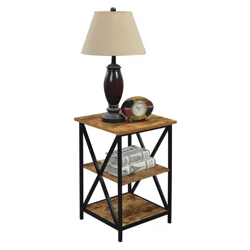 Table d'appoint rectangulaire en métal HomeStock 1 pièce