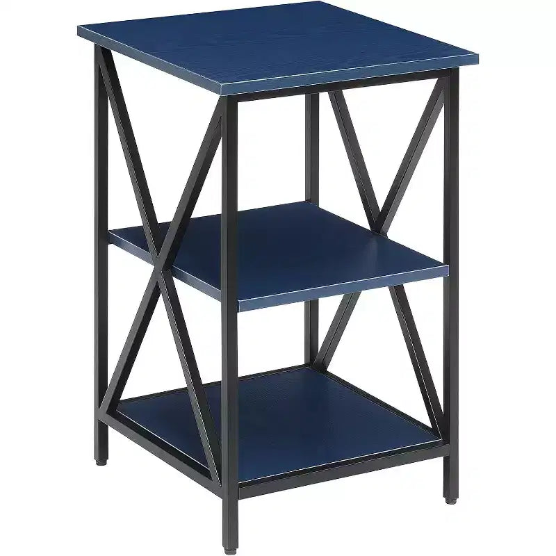 Table d'appoint rectangulaire en métal HomeStock 1 pièce