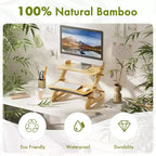 Rehausseur de bureau debout réglable en bambou de 22 pouces Home Collection