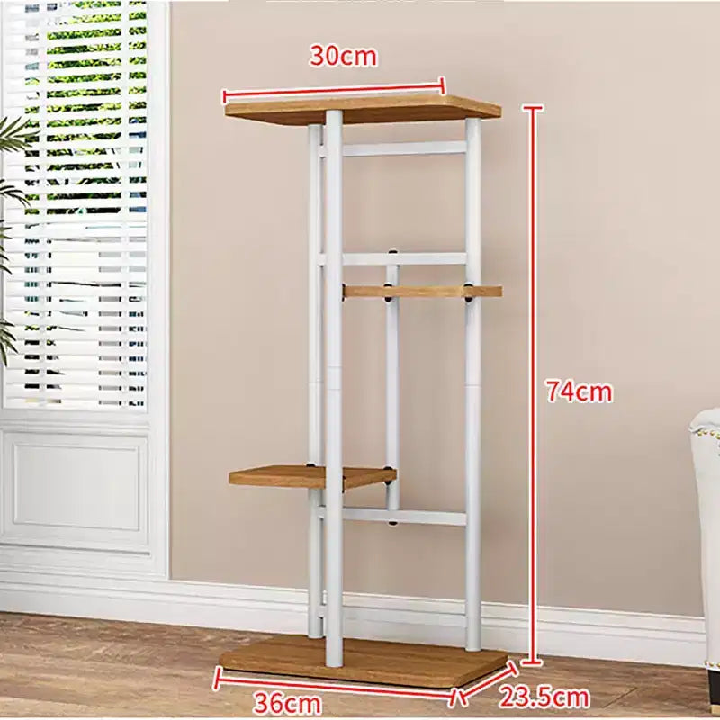 Support de Plante Intérieur Extérieur, Étagère d'Angle Haute à 4 Niveaux pour Plantes, Étagère Haute en Métal Multi-Niveaux pour Plantes, Présentoir pour Patio Jardin